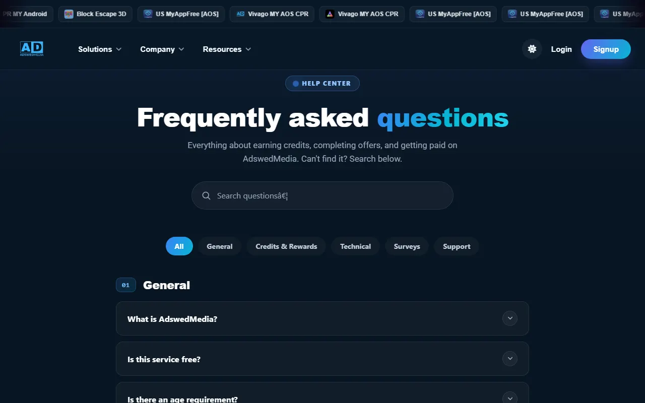 AdswedMedia screen reference