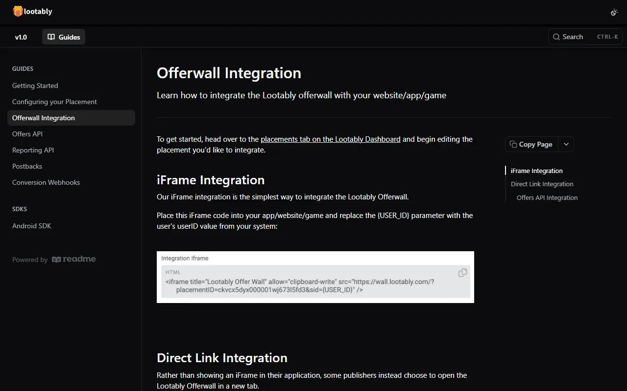 Lootably screen reference