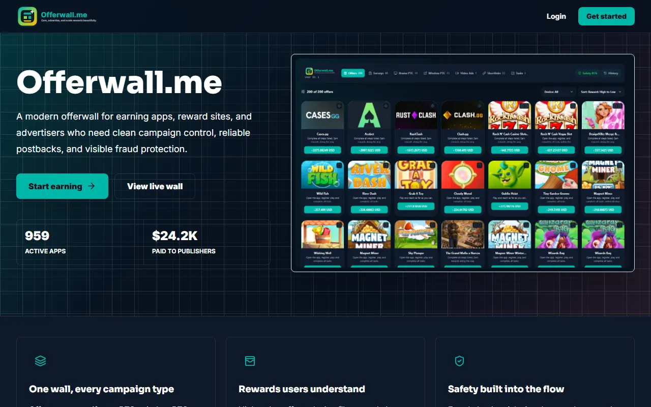 Offerwall.me screen reference